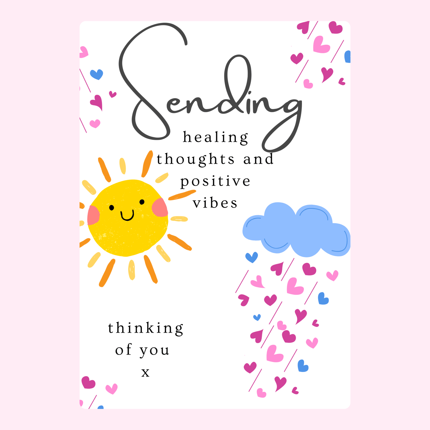 Sending healing thoughts card