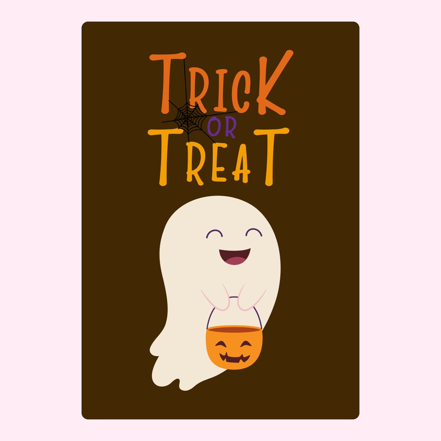 Trick or Treat ghost illustration