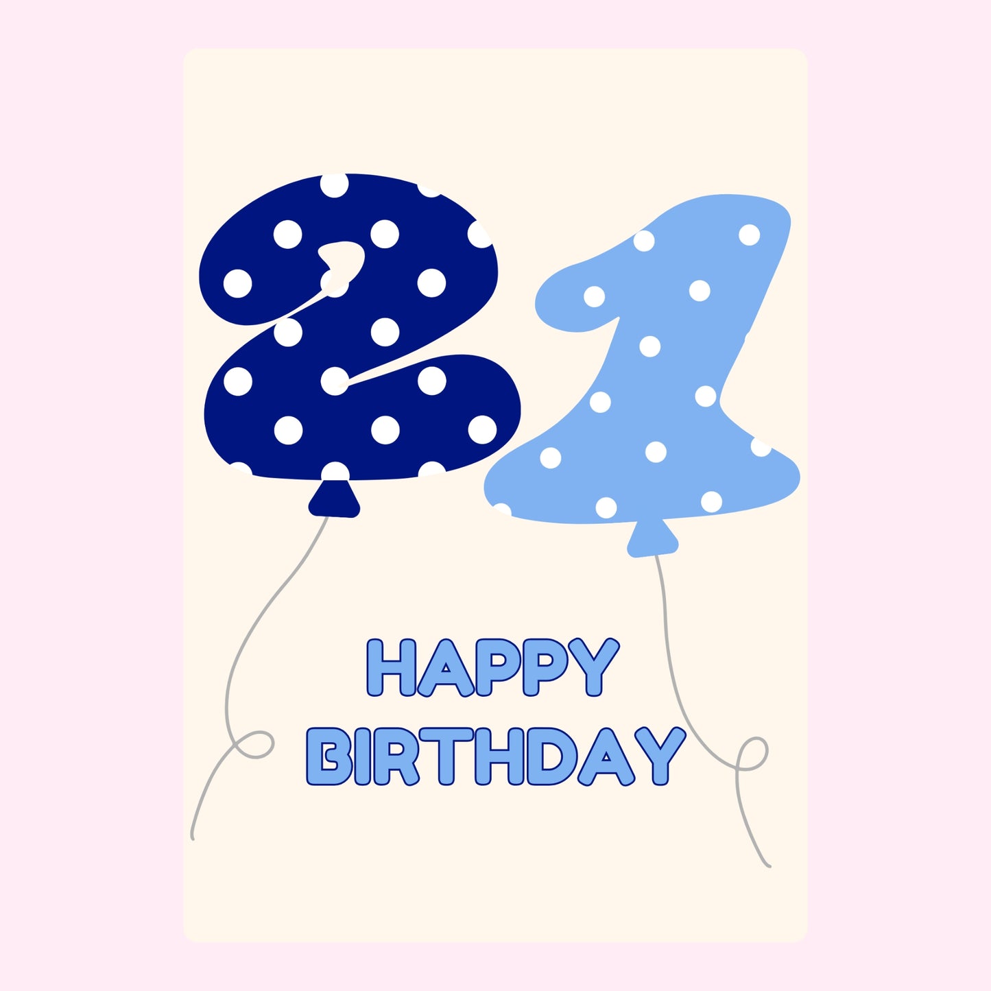 Happy 21st birthday balloons