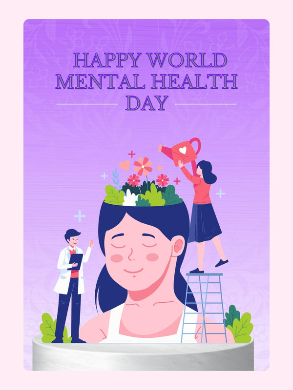 Happy World Mental Health Day illustration