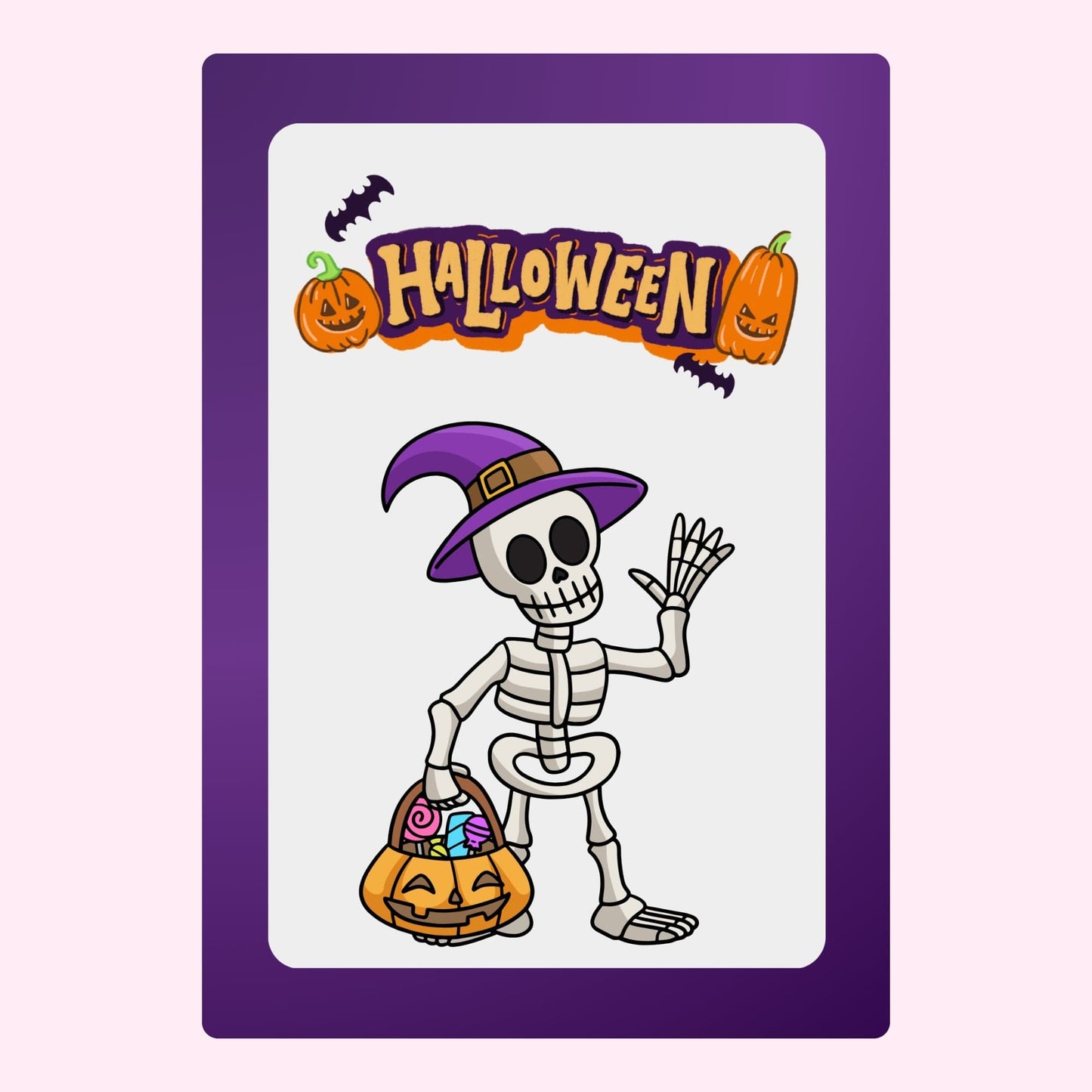 skeleton with candy