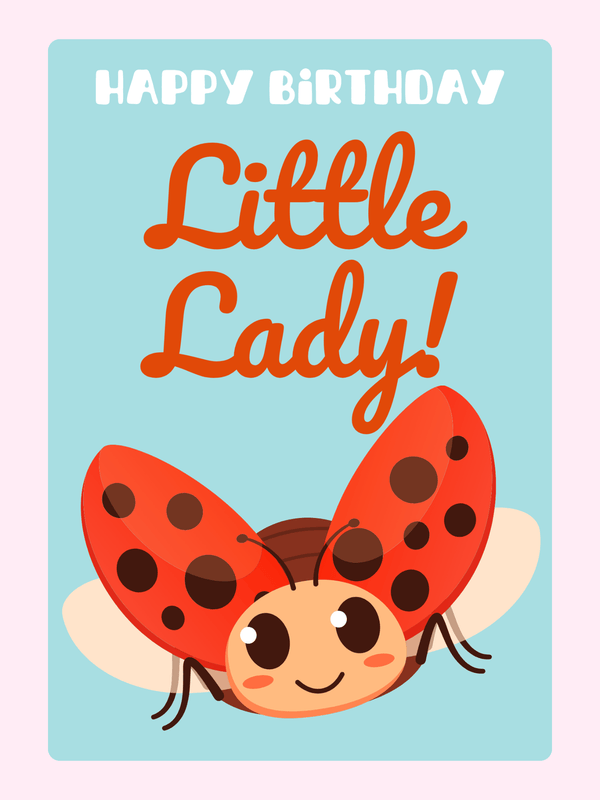 Little Lady Cake Card