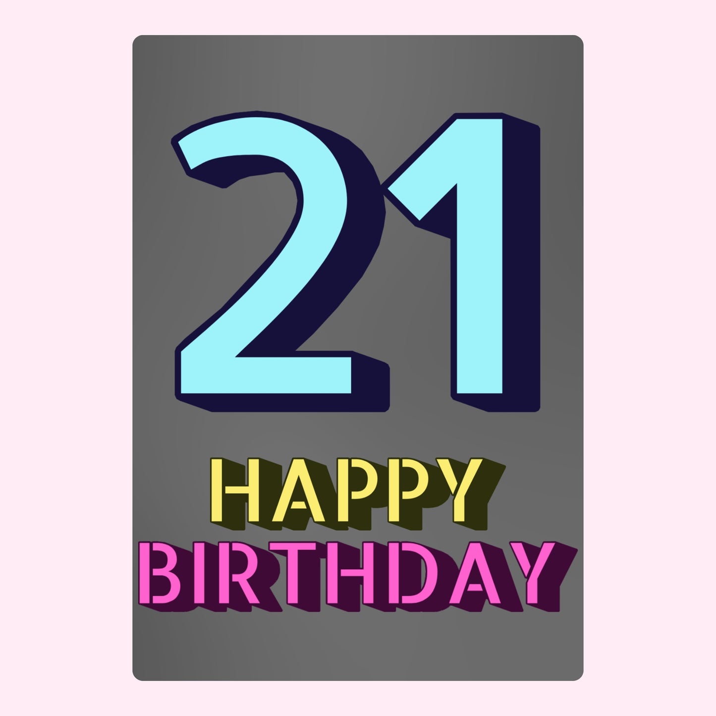 Website Happy 21st Birthday Card