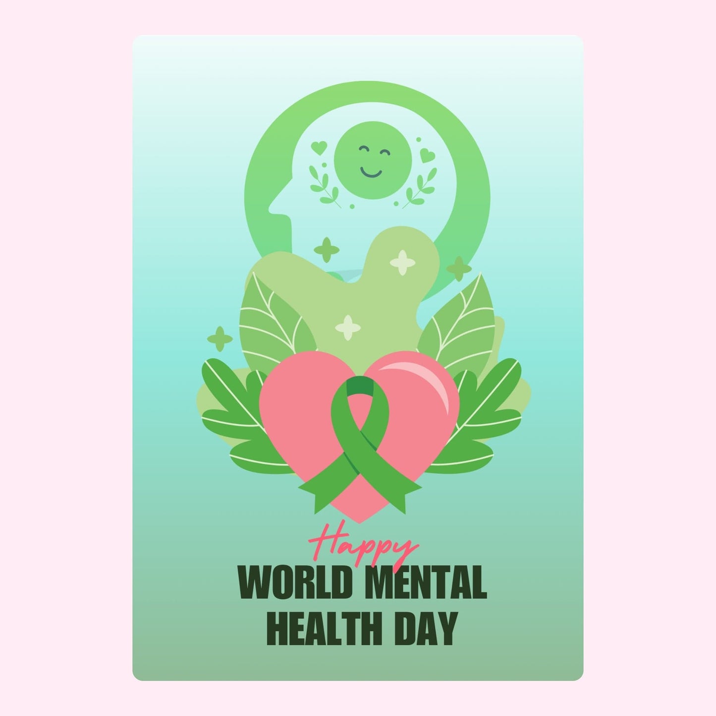 Happy World Mental Health Day graphic