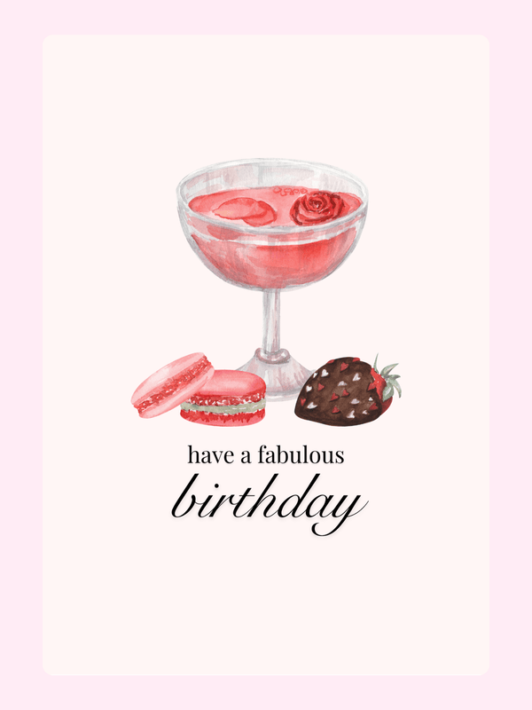 Have A Fabulous Birthday Cake Card