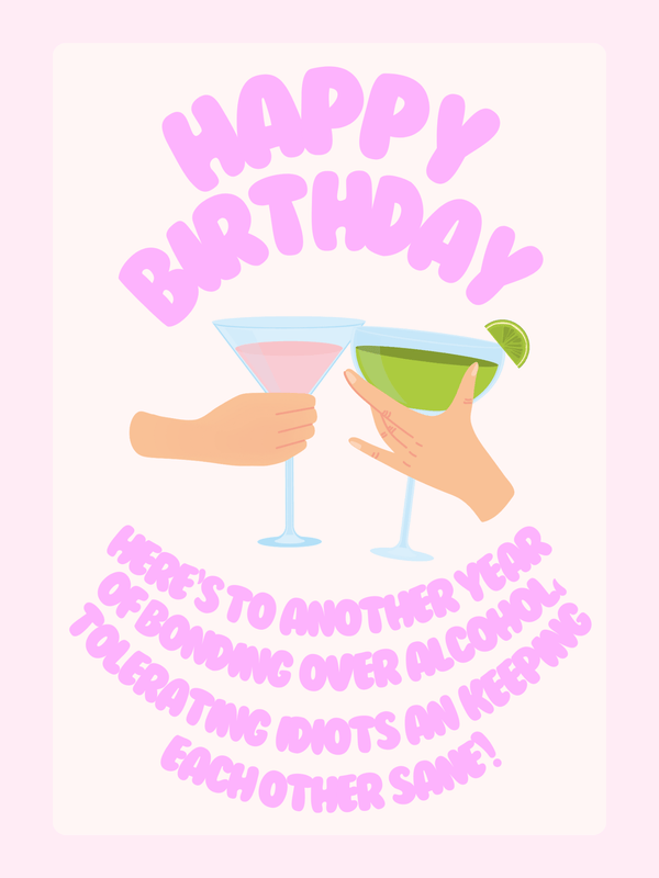 Birthday Toast Cake Card