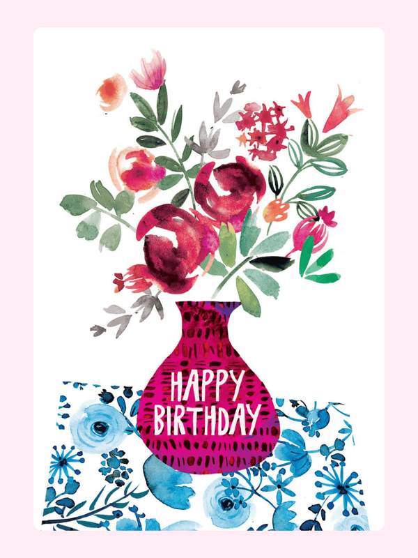 Happy Birthday floral card