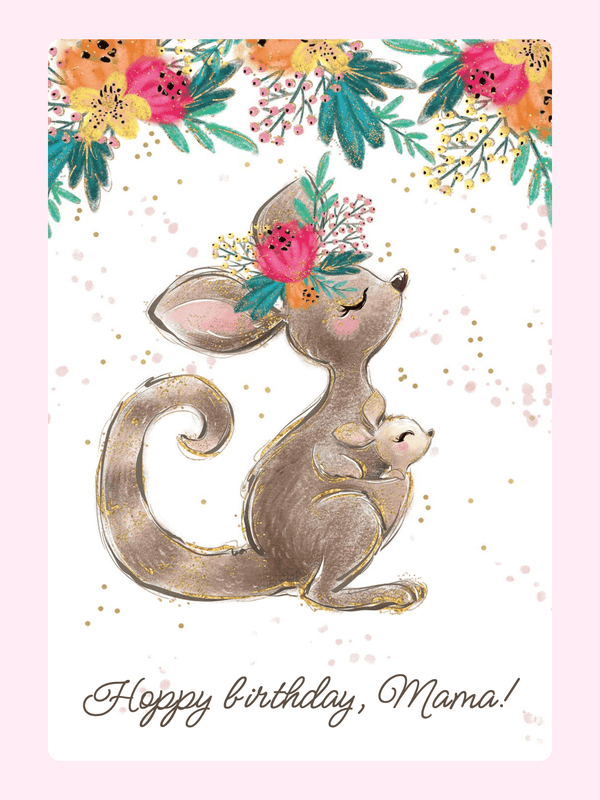 Happy Birthday Mama! Cake Card, for Mum