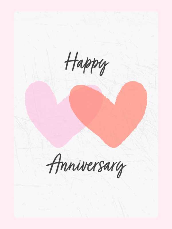 Happy Anniversary card with hearts - Website 63