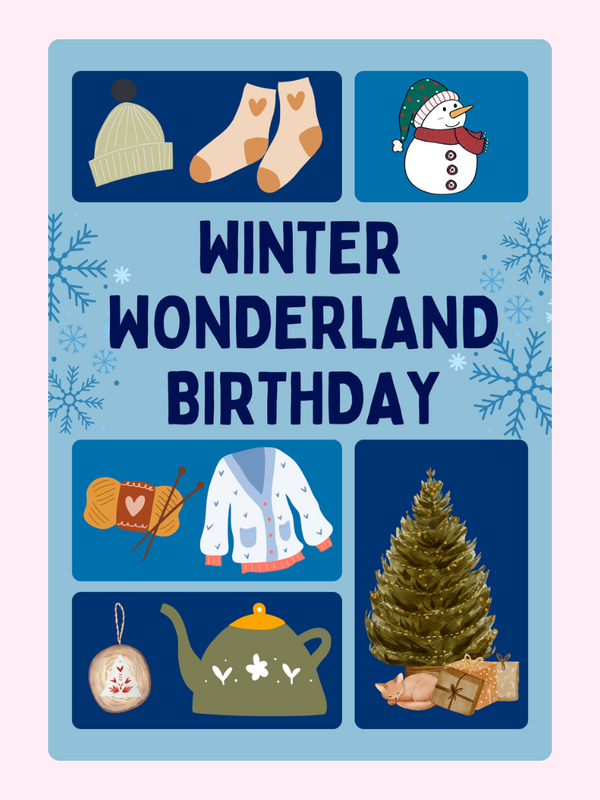 Winter Wonderland Birthday Cake Card