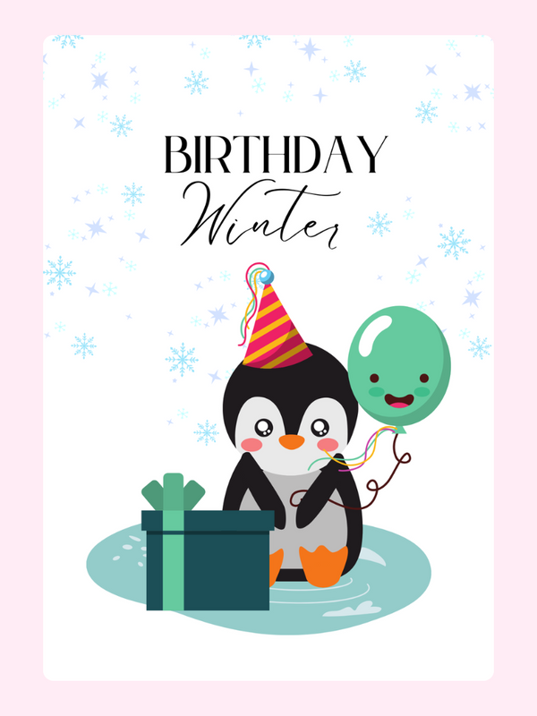 Birthday Winter Cake Card