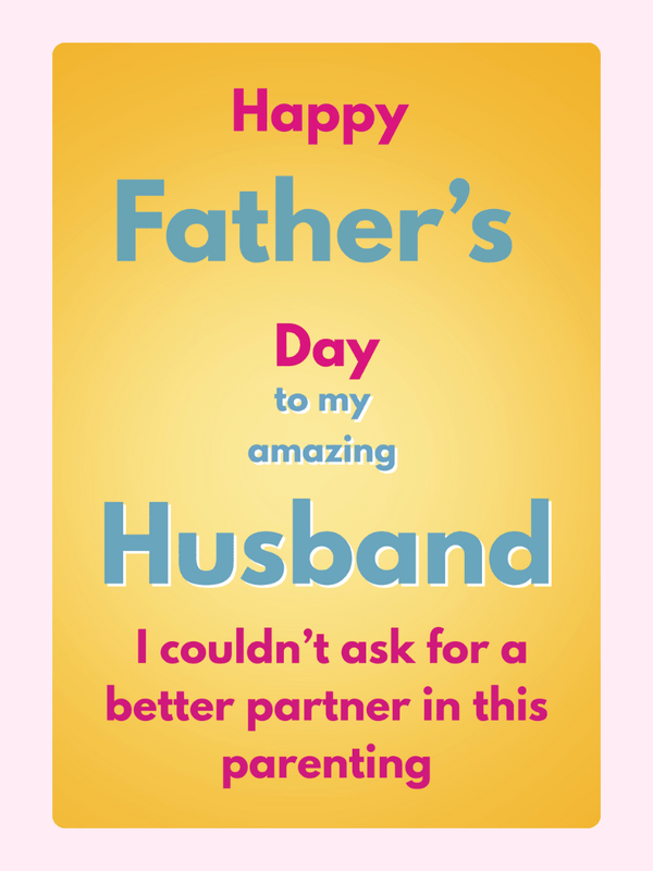 Amazing husband Father’s Day cake card design