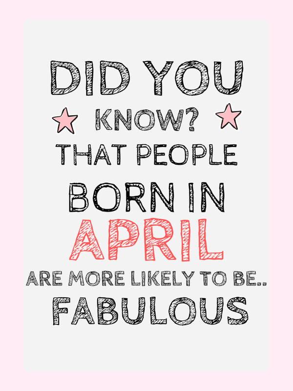 People Born In April Are Fabulous Cake Card, birthday