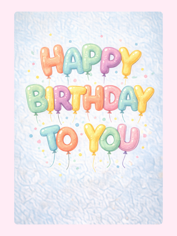 Cute Balloon Happy Birthday To You Cake Card