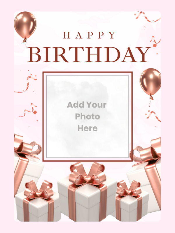 Birthday card with photo upload