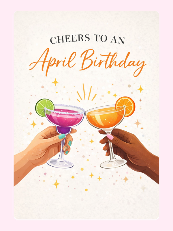 Cheers to an April Birthday Cake Card
