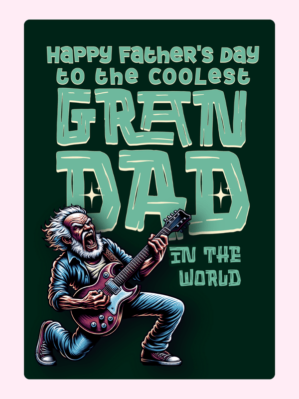 Coolest Gran Dad Father’s Day cake card design