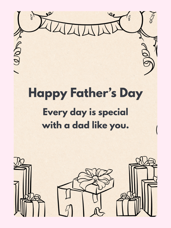 Dad Like You Father’s Day cake card design