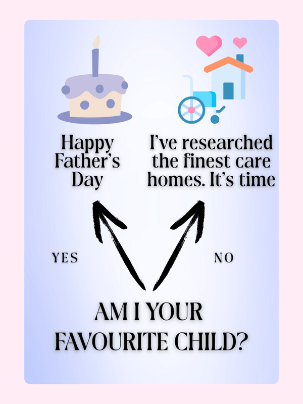 Am I Your Favourite Child Cake Card, Father's Day