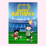 Football birthday cake cards
