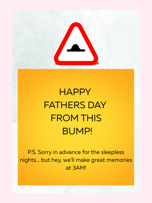 From this bump Father’s Day cake card design