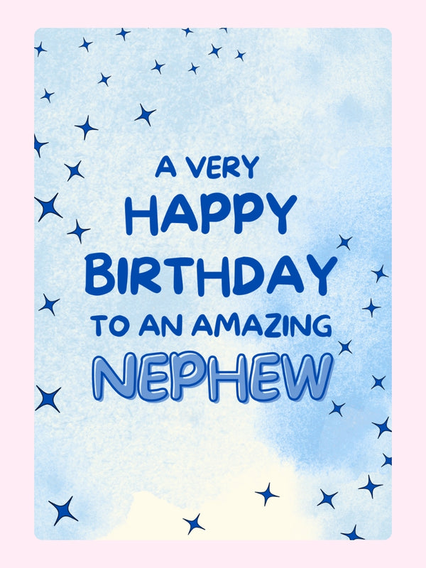 Amazing Nephew Birthday Cake Card