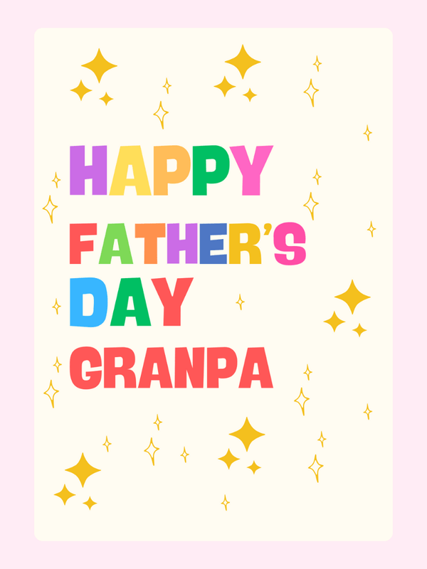 Happy Father’s Day Grandad Cake Card, for grandparents