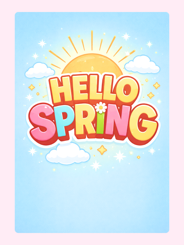 Hello Spring Cake Card, just because