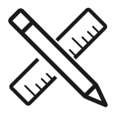 Personalize item design icon.