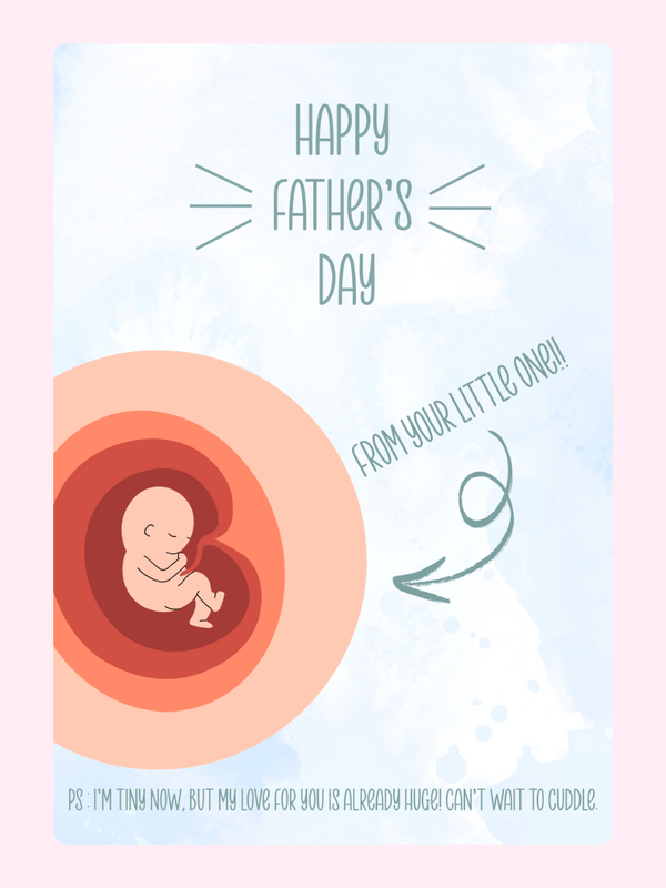 Little one Father’s Day cake card design