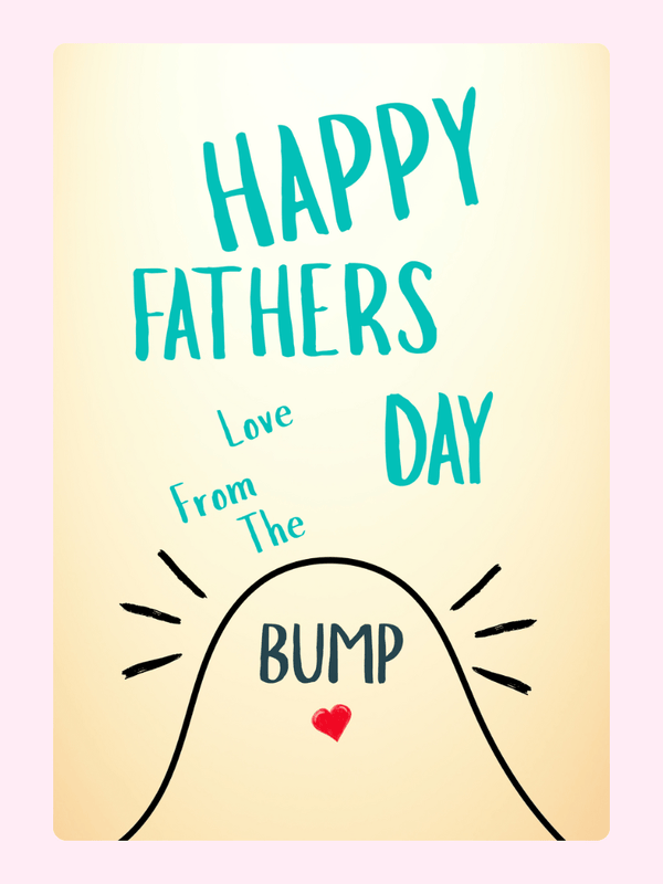 Love from the bump Father’s Day cake card design