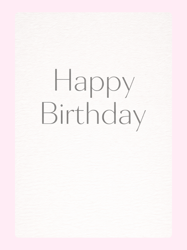Simple minimalist happy birthday card design