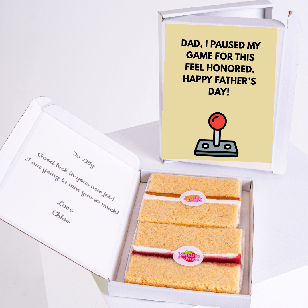 Father's Day gift box with gaming joke card