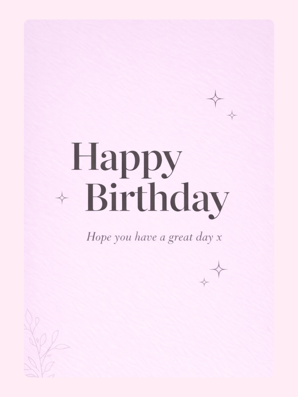 minimal happy birthday greeting card design