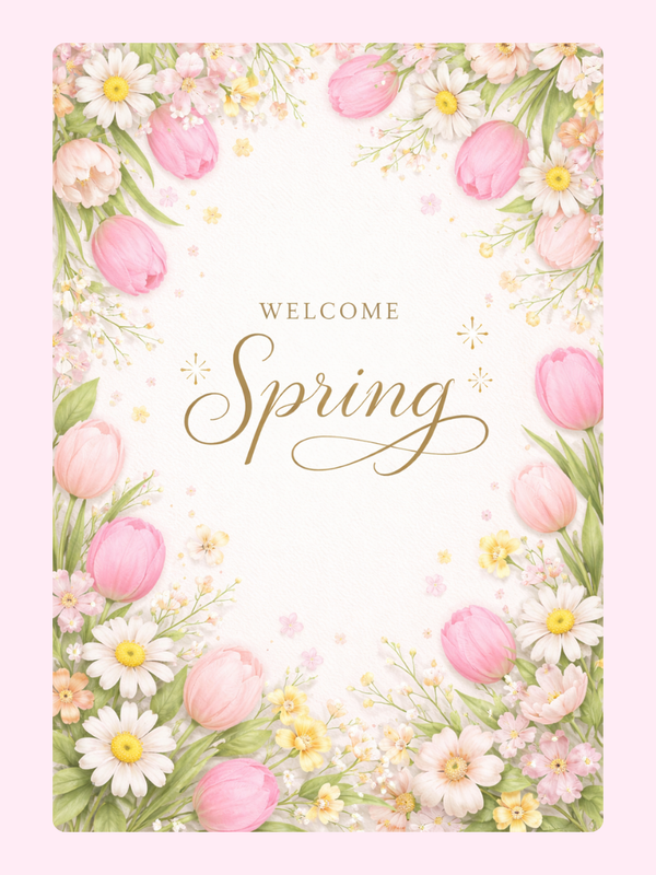 Welcome Spring Cake Card, just because