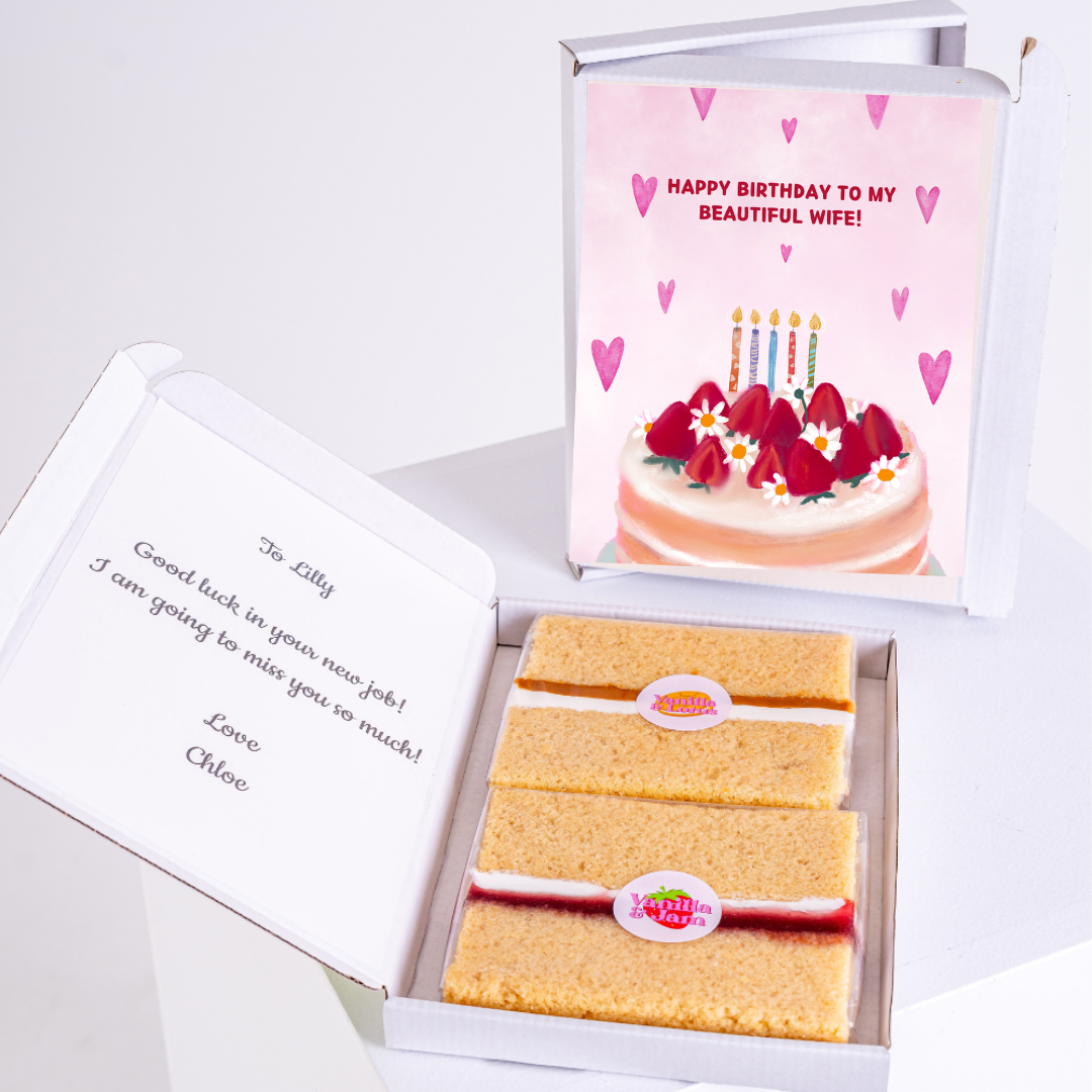 Birthday cake gift box for wife