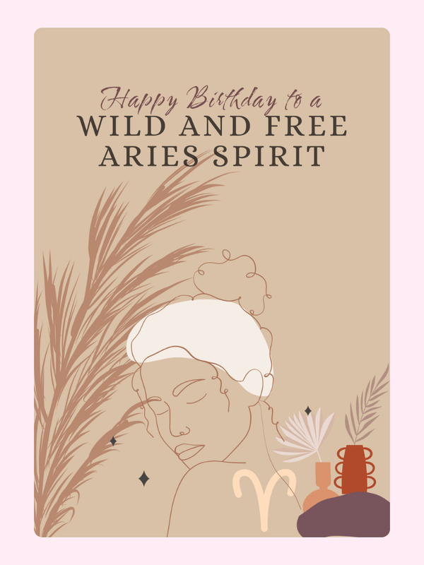 Wild and Free Aries Spirit Cake Card, just because