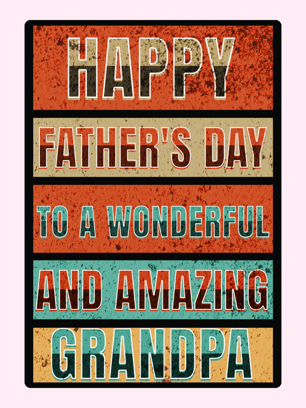 Wonderful Grandpa Father’s Day Cake Card, for grandparents