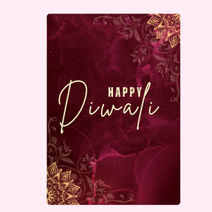 Happy Diwali Elegant Red