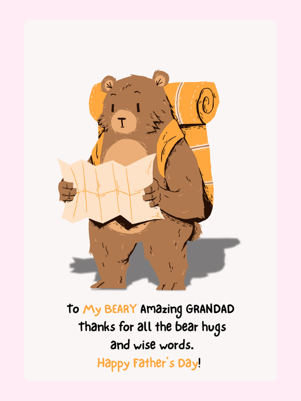 My Beary Cake Card, for grandparents