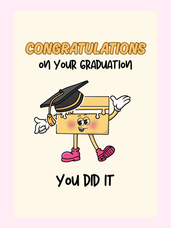 Congratulations You Did It Cake Card