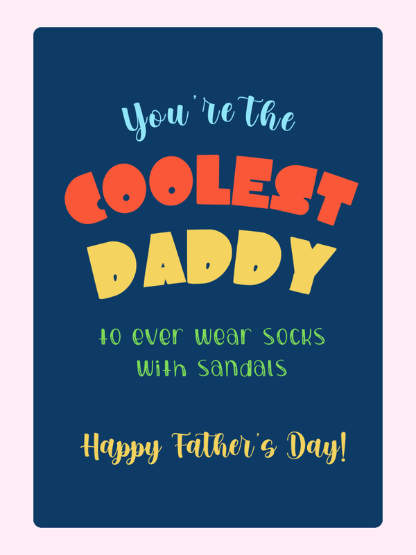 Coolest Daddy Cake Card