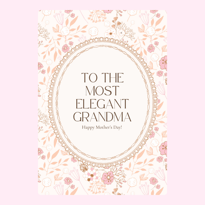 Mother's Day card for Grandma with floral design