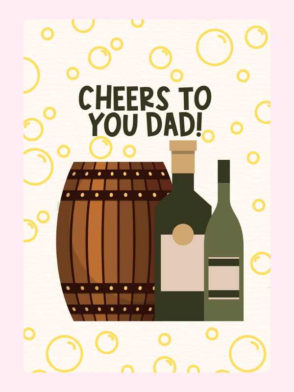 Cheers To You Dad Cake Card