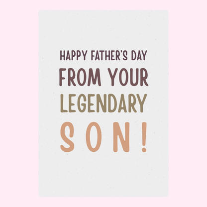 Father's Day card from son