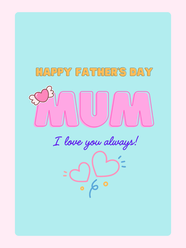 I Love You Always Cake Card, for Dad