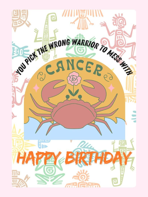 The Wrong Warrior Cake Card, birthday