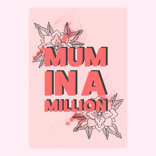 Mum In A Million floral card