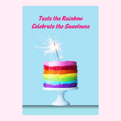 Rainbow cake with sparkler - Celebrate the Sweetness