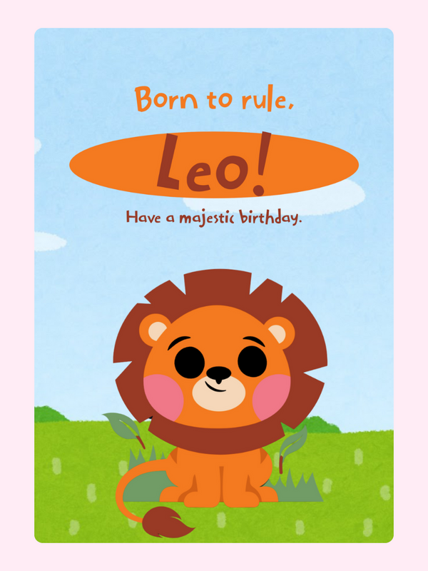 Born To Rule Cake Card, birthday